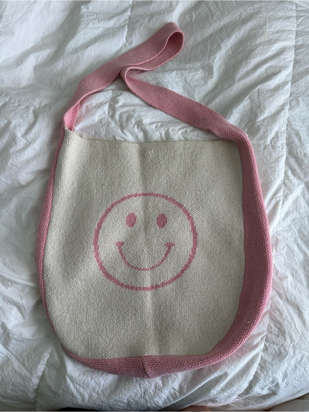 Yllw The Label Smiley Face Pink Tote